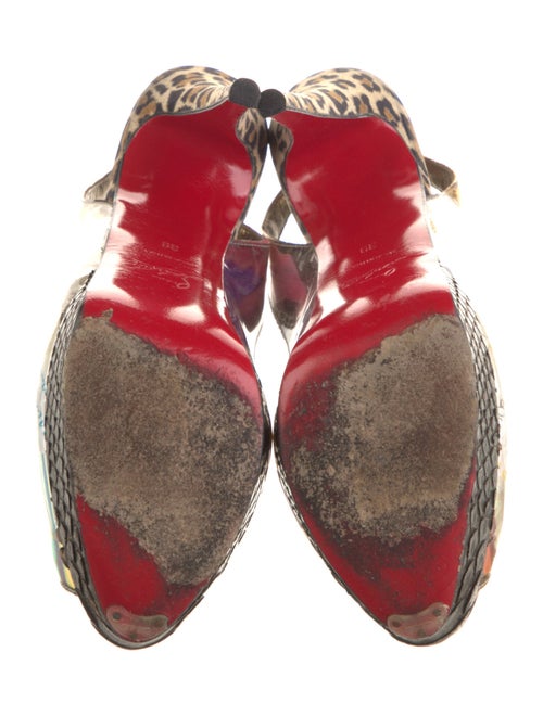 Christian Louboutin PVC Animal Print Slingback Pumps