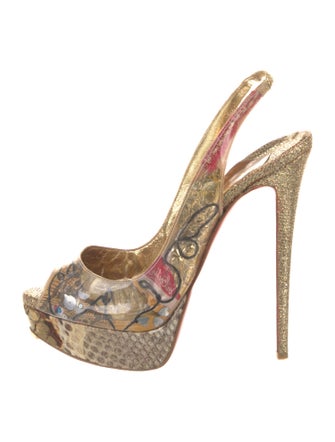 Christian Louboutin PVC Printed Slingback Pumps