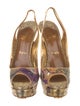 Christian Louboutin PVC Printed Slingback Pumps