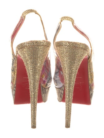 Christian Louboutin PVC Printed Slingback Pumps