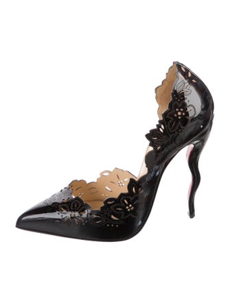 Christian Louboutin Patent Leather Lasercut Accents Pumps