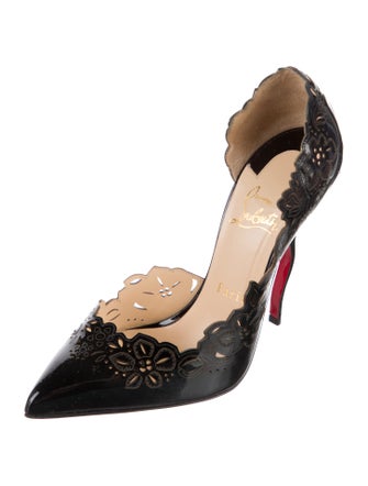 Christian Louboutin Patent Leather Lasercut Accents Pumps