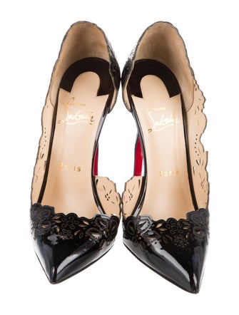 Christian Louboutin Patent Leather Lasercut Accents Pumps