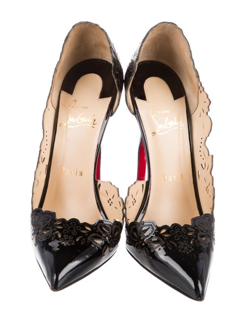 Christian Louboutin Patent Leather Lasercut Accents Pumps
