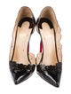 Christian Louboutin Patent Leather Lasercut Accents Pumps
