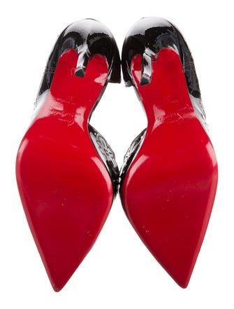 Christian Louboutin Patent Leather Lasercut Accents Pumps