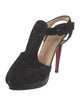 Christian Louboutin Suede T-Strap Pumps