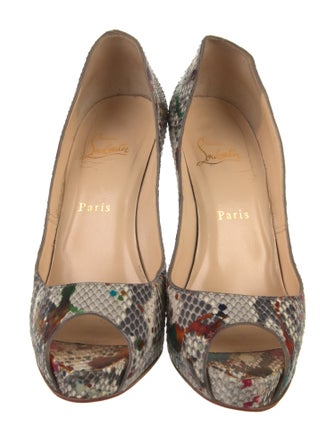 Christian Louboutin Snakeskin Animal Print Pumps