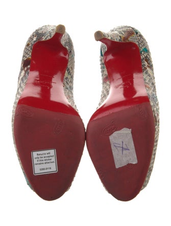 Christian Louboutin Snakeskin Animal Print Pumps