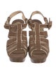 Christian Louboutin Suede Leather Trim Embellishment Gladiator Sandals
