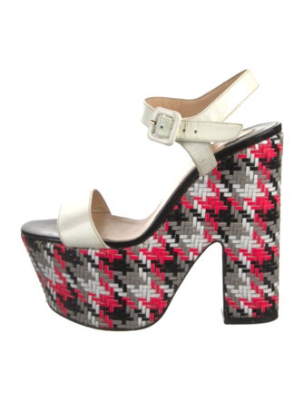 Christian Louboutin Leather Printed Sandals