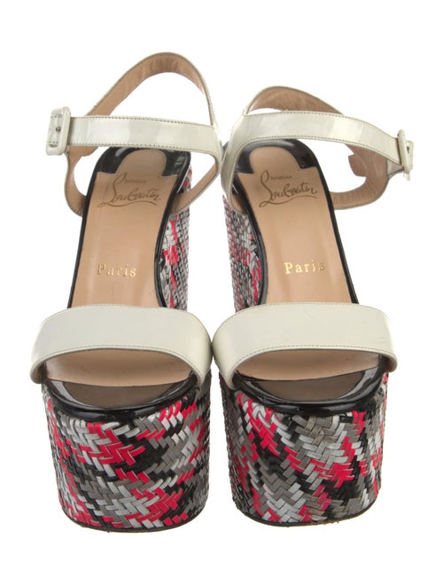 Christian Louboutin Leather Printed Sandals