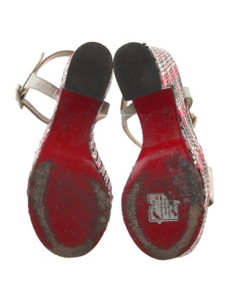 Christian Louboutin Leather Printed Sandals