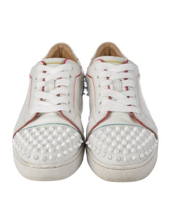 Christian Louboutin Spike Accents Leather Sneakers