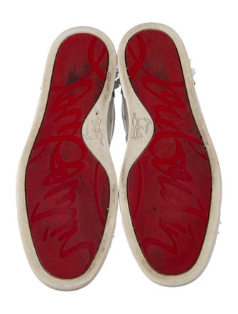 Christian Louboutin Spike Accents Leather Sneakers