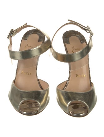 Christian Louboutin Leather Lasercut Accents Mules