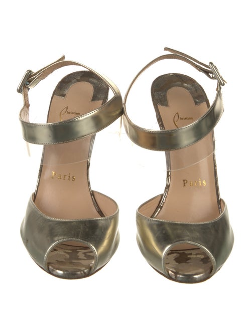 Christian Louboutin Leather Lasercut Accents Mules