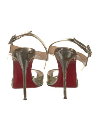 Christian Louboutin Leather Lasercut Accents Mules