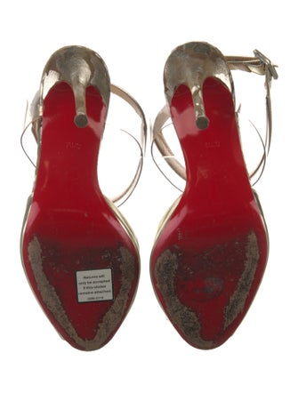 Christian Louboutin Leather Lasercut Accents Mules