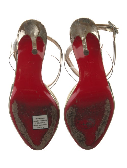 Christian Louboutin Leather Lasercut Accents Mules