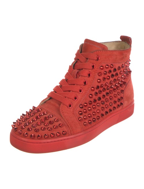 Christian Louboutin Spike Accents Suede Sneakers