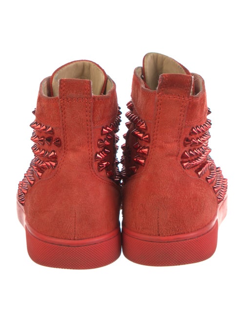 Christian Louboutin Spike Accents Suede Sneakers