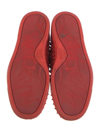 Christian Louboutin Spike Accents Suede Sneakers