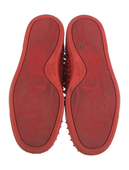 Christian Louboutin Spike Accents Suede Sneakers