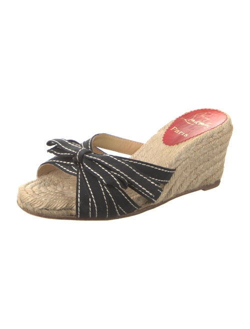 Christian Louboutin Canvas Bow Accents Espadrilles