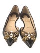 Christian Louboutin Spike Accents Leather D'Orsay Flats