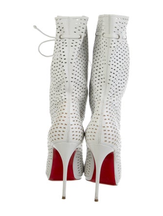 Christian Louboutin Leather Lasercut Accents Mules