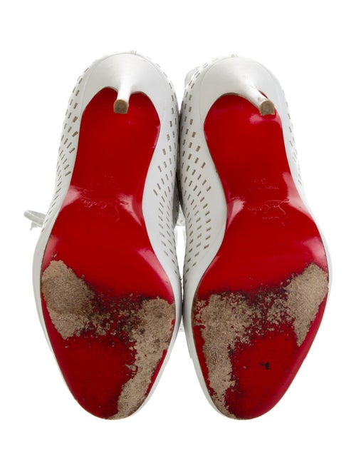 Christian Louboutin Leather Lasercut Accents Mules