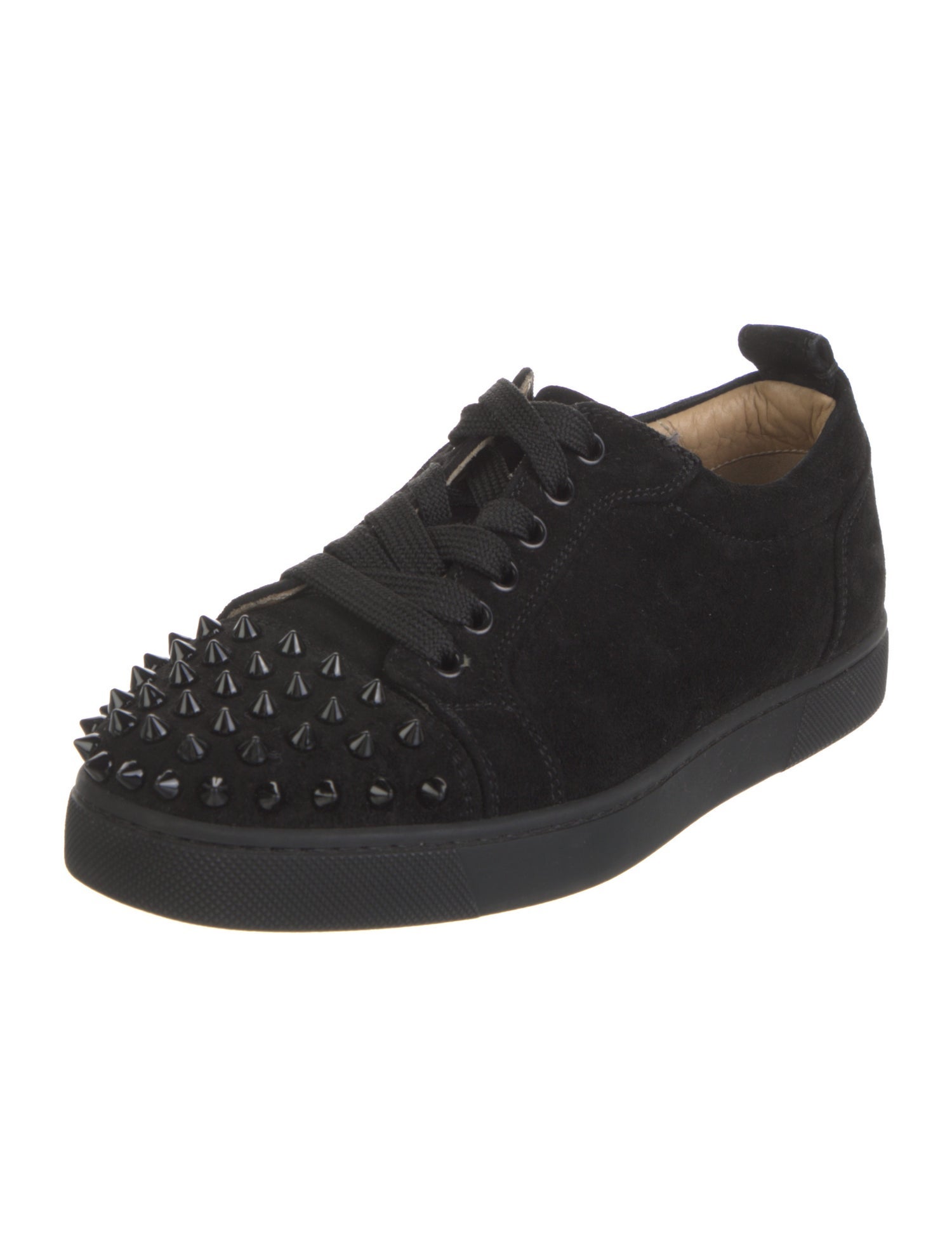 Christian Louboutin Spike Accents Suede Sneakers