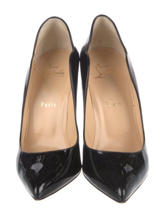 Christian Louboutin Patent Leather Scalloped Accent Pumps