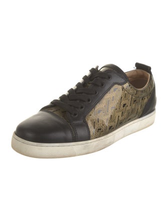 Christian Louboutin Leather Printed Sneakers