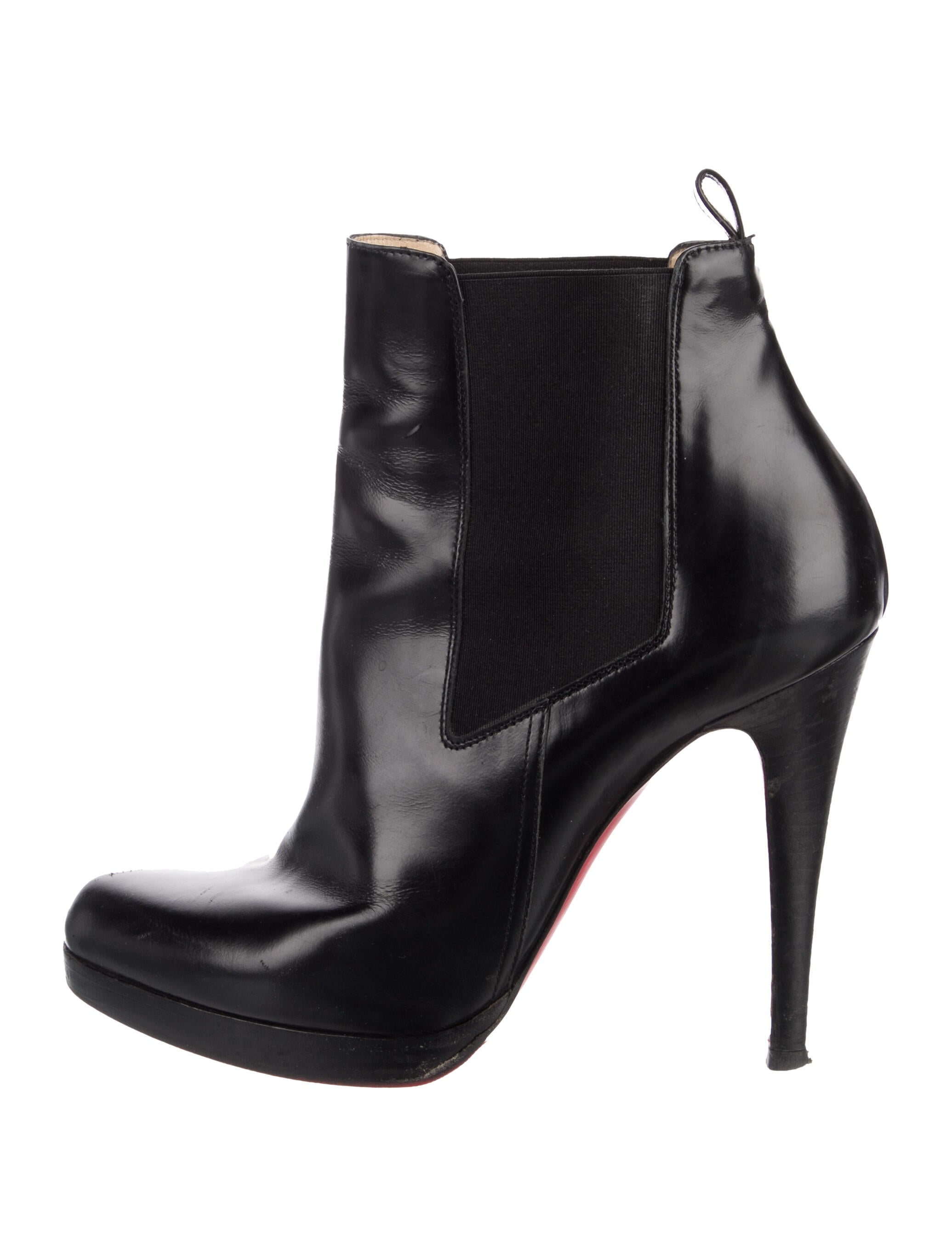 Christian Louboutin Patent Leather Chelsea Boots