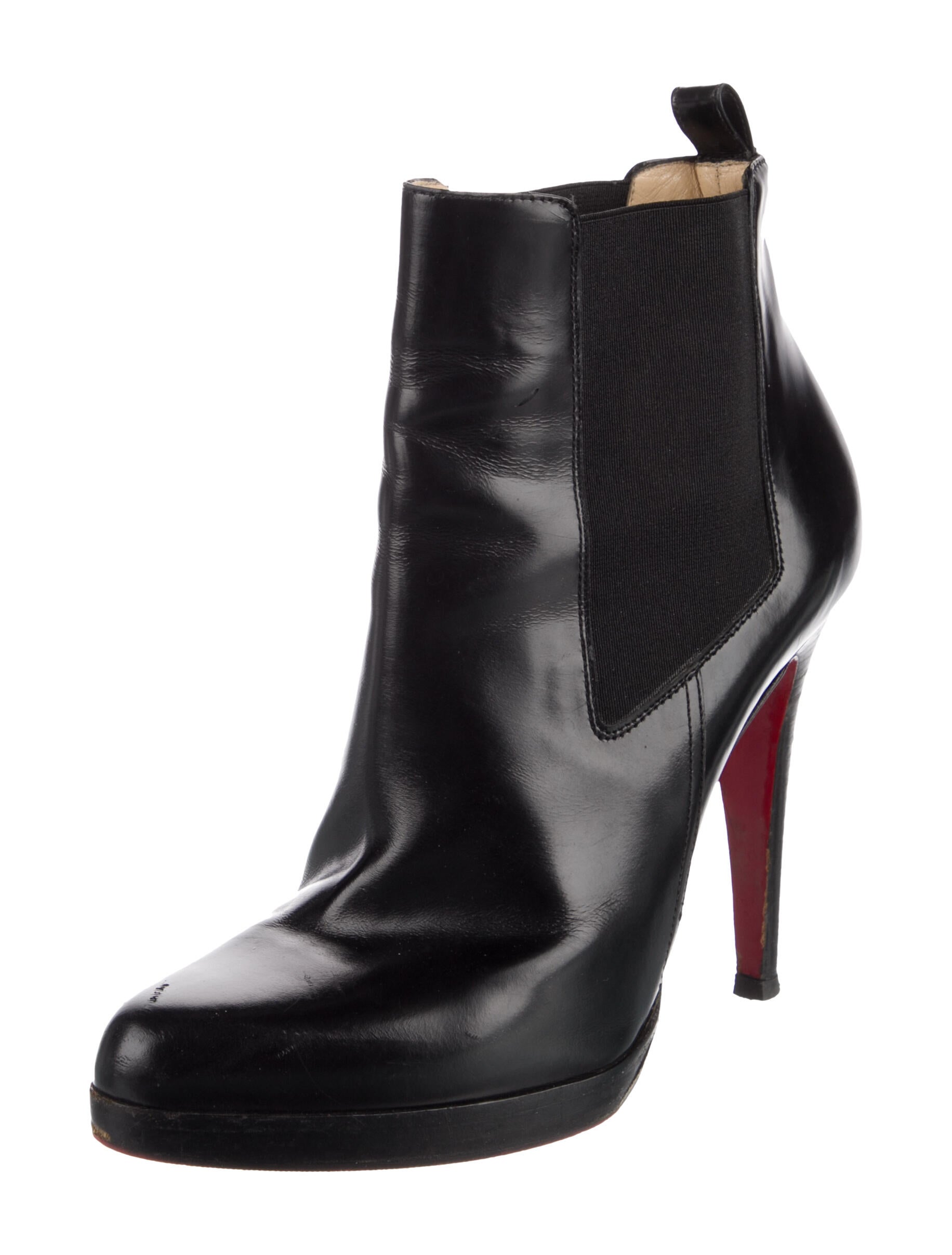 Christian Louboutin Patent Leather Chelsea Boots