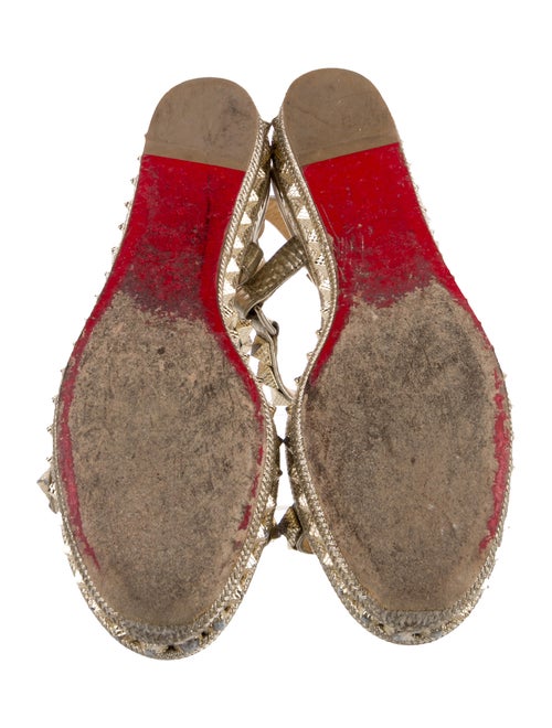 Christian Louboutin Spike Accents Leather Espadrilles
