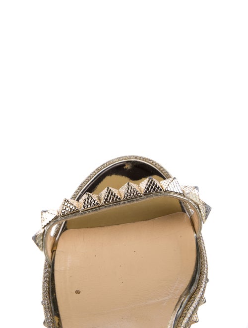 Christian Louboutin Spike Accents Leather Espadrilles