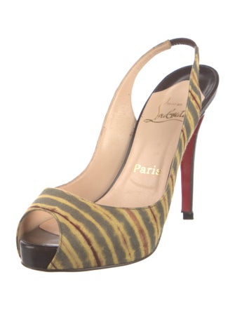 Christian Louboutin Striped Slingback Pumps