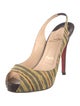 Christian Louboutin Striped Slingback Pumps