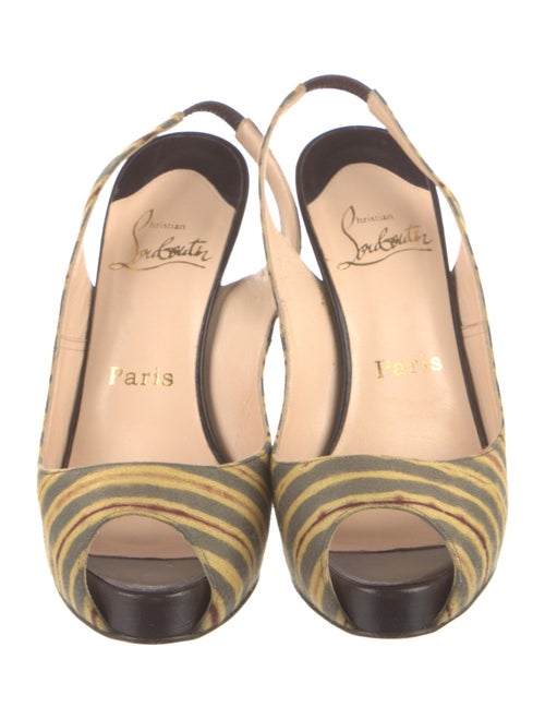 Christian Louboutin Striped Slingback Pumps