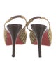 Christian Louboutin Striped Slingback Pumps