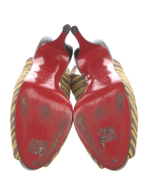 Christian Louboutin Striped Slingback Pumps