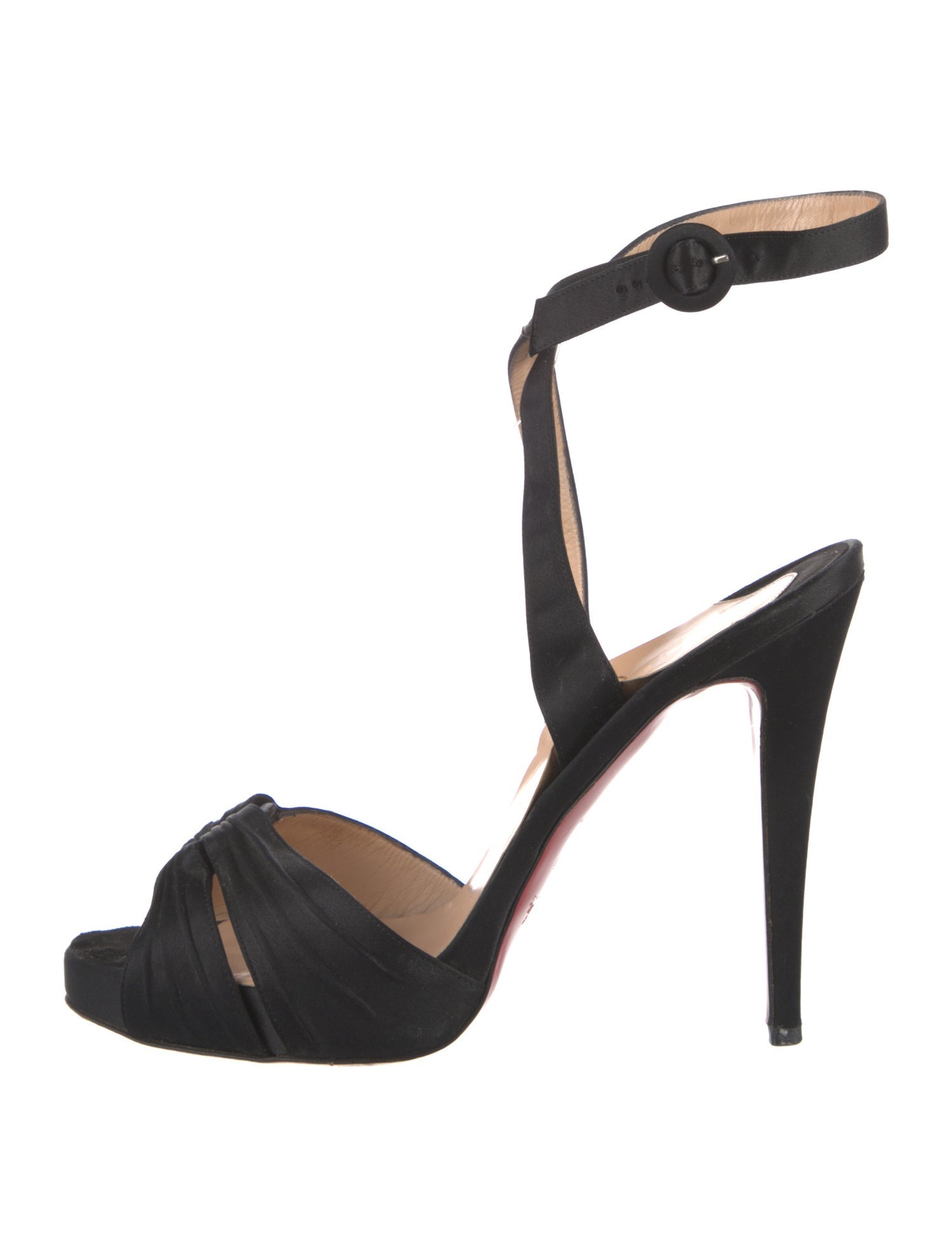 Christian Louboutin Satin Lasercut Accents Sandals