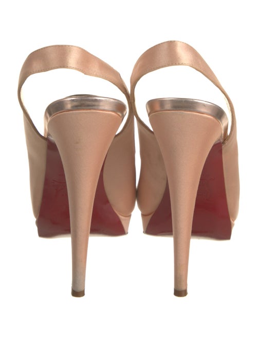 Christian Louboutin Satin Cutout Accent Slingback Pumps