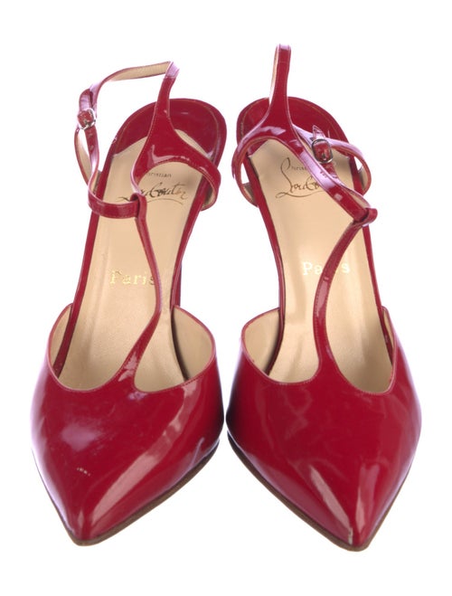 Christian Louboutin Patent Leather T-Strap Pumps