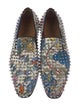 Christian Louboutin Spike Accents Satin Loafers