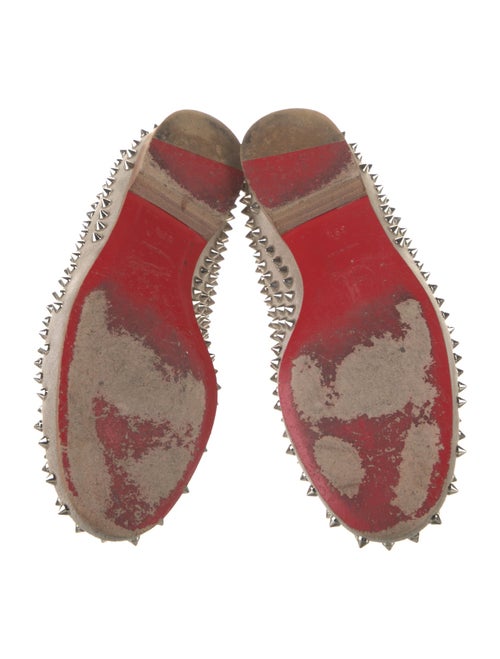 Christian Louboutin Spike Accents Suede Loafers