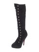 Christian Louboutin Suede Lace-Up Boots